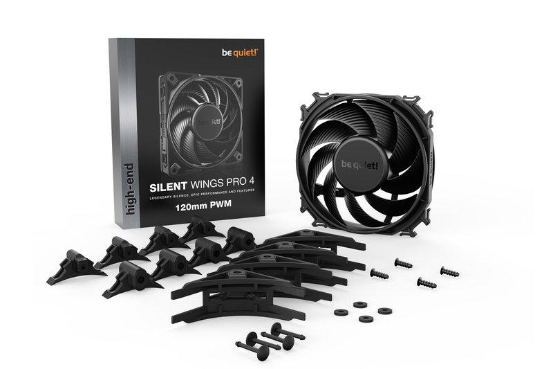 BE QUIET!  ! SILENT WINGS PRO 4 | 120mm PWM Boitier PC Ventilateur 12 cm Noir 1 pièce(s) 
