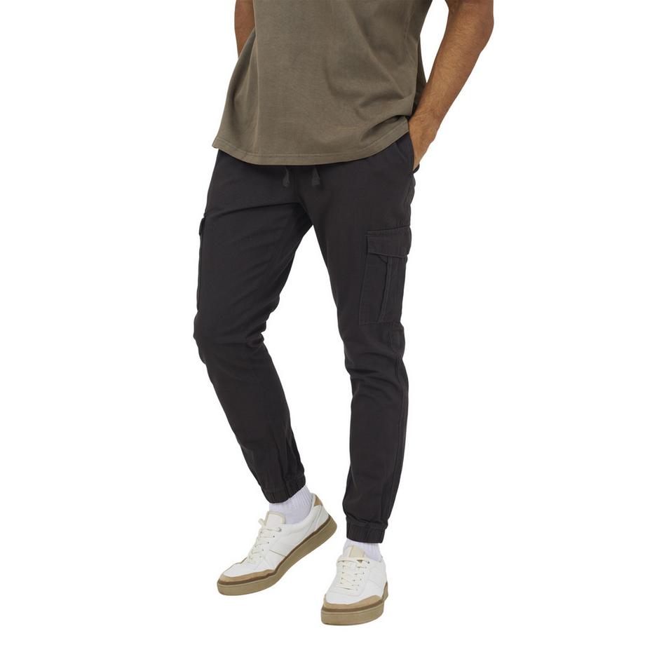 Pantaloni Cargo Twill Di Cotone Con Elastico Aderente