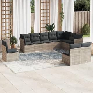 VidaXL set divano da giardino Polirattan  