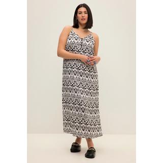 Studio Untold  Robe maxi ligne A à motif imprimé. Col en V et manches courtes 