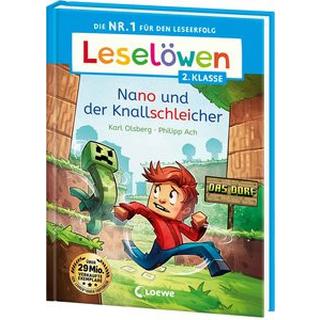 Leselöwen 2. Klasse - Nano und der Knallschleicher Olsberg, Karl; Loewe Erstlesebücher (Hrsg.); Ach, Philipp (Illustrationen) Copertina rigida 