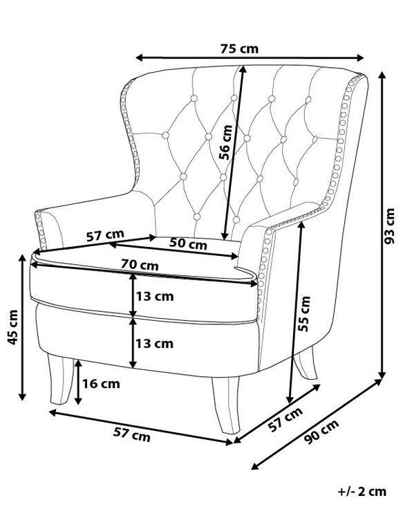 Beliani Fauteuil en Polyester Rétro VIBORG II  