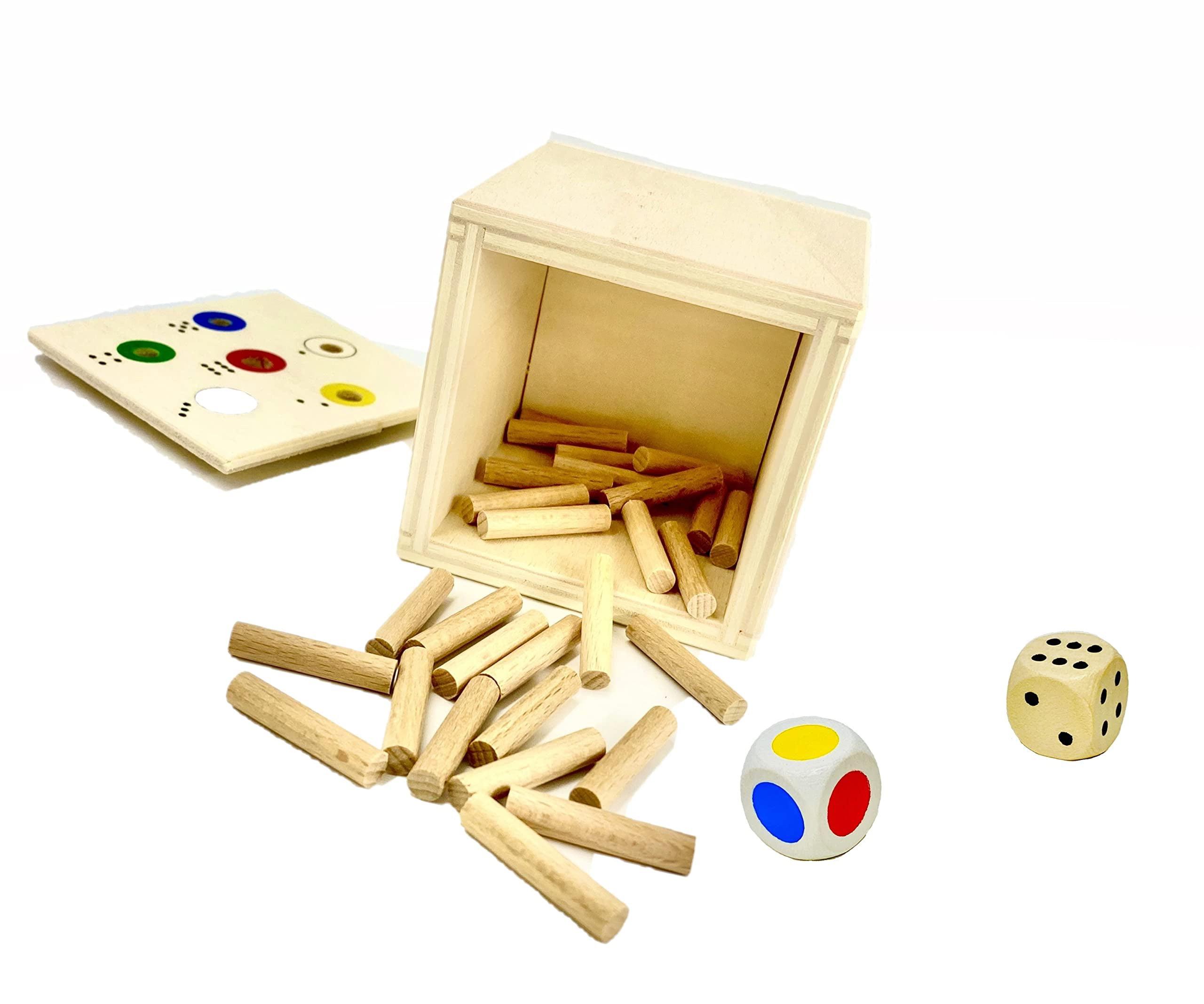 Activity-board  Spaß für die ganze Familie zum Lernen von Zahlen und Farben | Würfelspiel | Reisespiele für unterwegs 