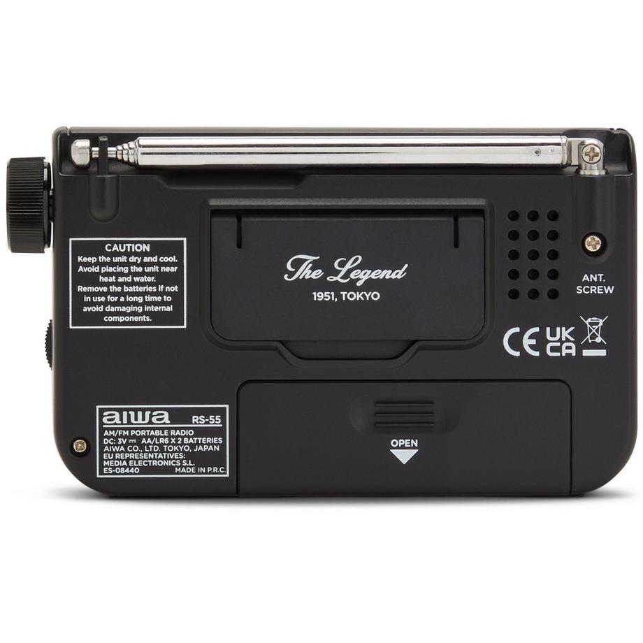 aiwa  Radio de poche avec FM/AM Noir 