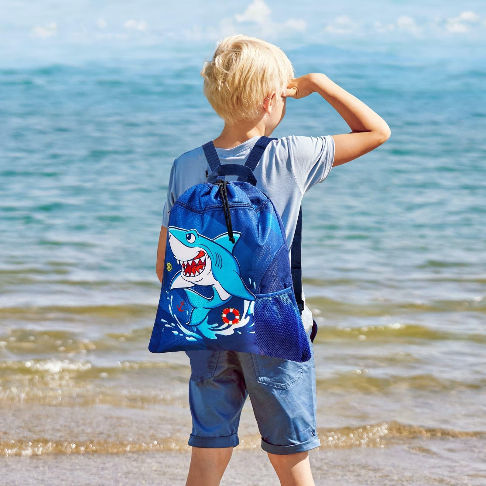 Only-bags.store Sac à dos enfants - Sac de sport imperméable pour  sport école plage voyage natation sac de sport avec poche zippée bouteille d'eau  