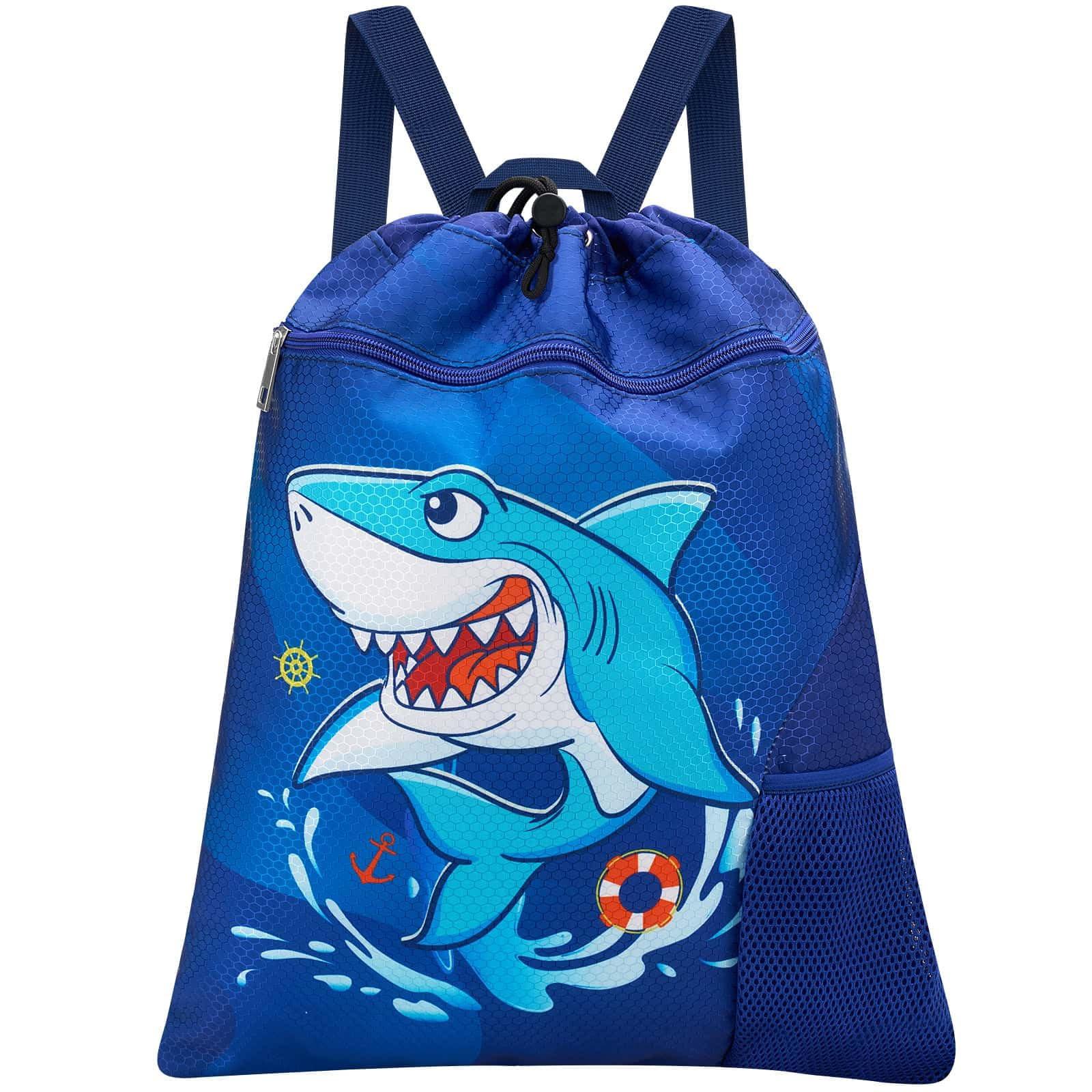 Only-bags.store Sac à Dos Enfant Imperméable Motif Requin  