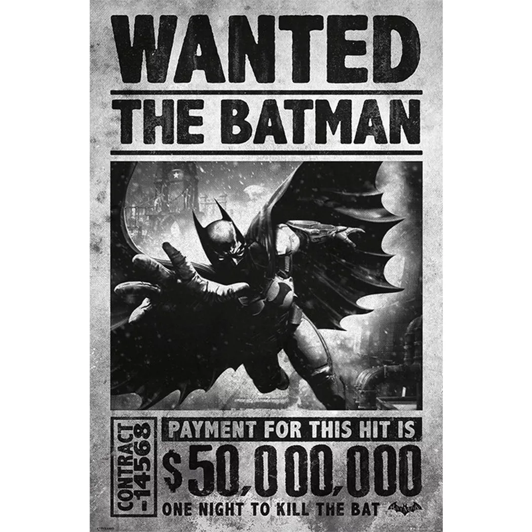 Pyramid - Poster - Batman - Wanted - Grau, One Size, Taubengrau