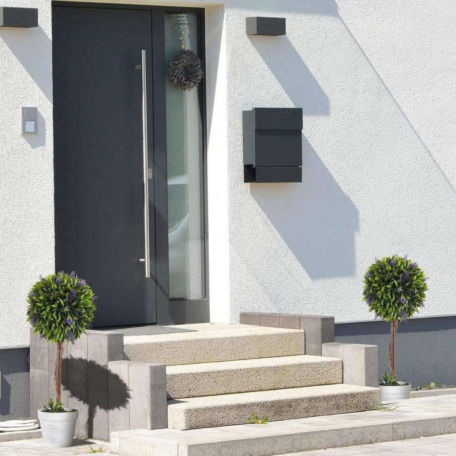 Northio Kunstpflanze Lavendel 2er-Set Künstliche Pflanzen, 60 cm Zimmerpflanze im Topf, Kunstbaum mit Kunstmoos für Indoor, Outdoor  