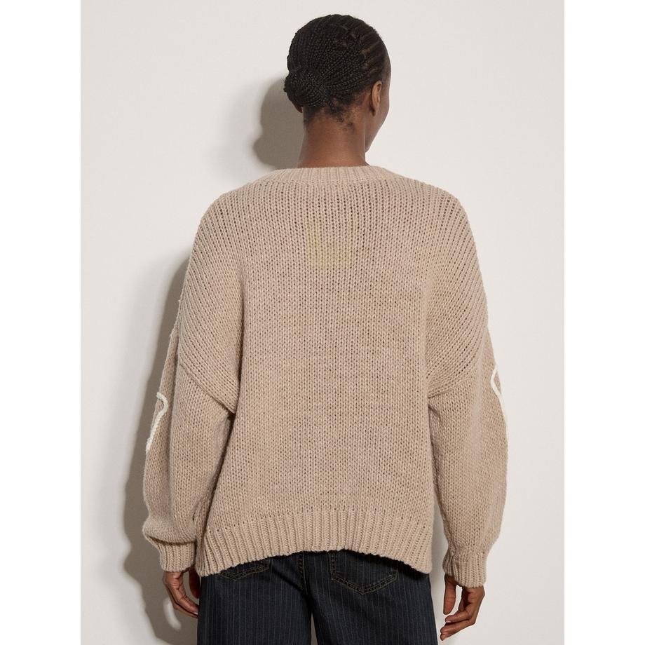 APRICOT Oversized Cornelli bestickter Pullover  