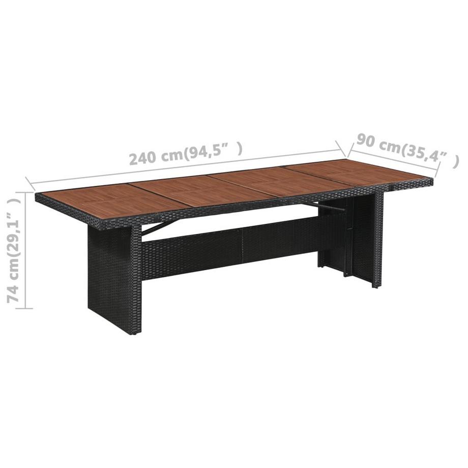 VidaXL set da pranzo Polirattan  