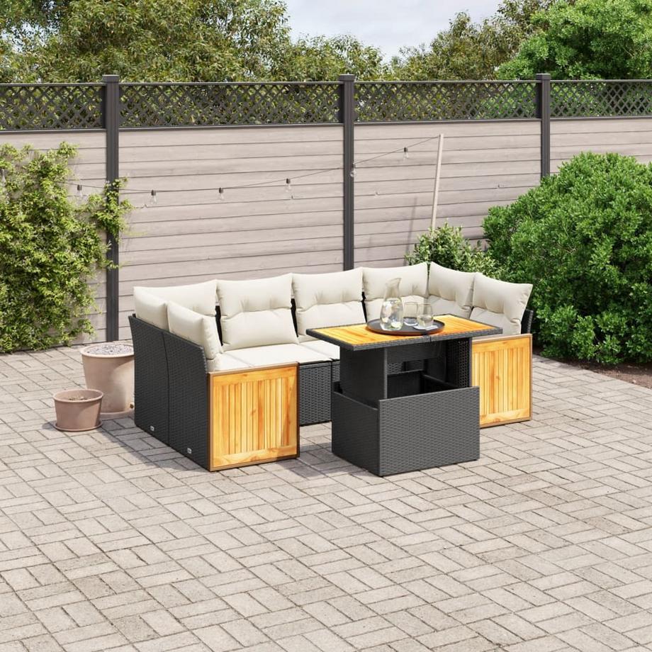VidaXL Ensemble de canapés de jardin rotin synthétique  