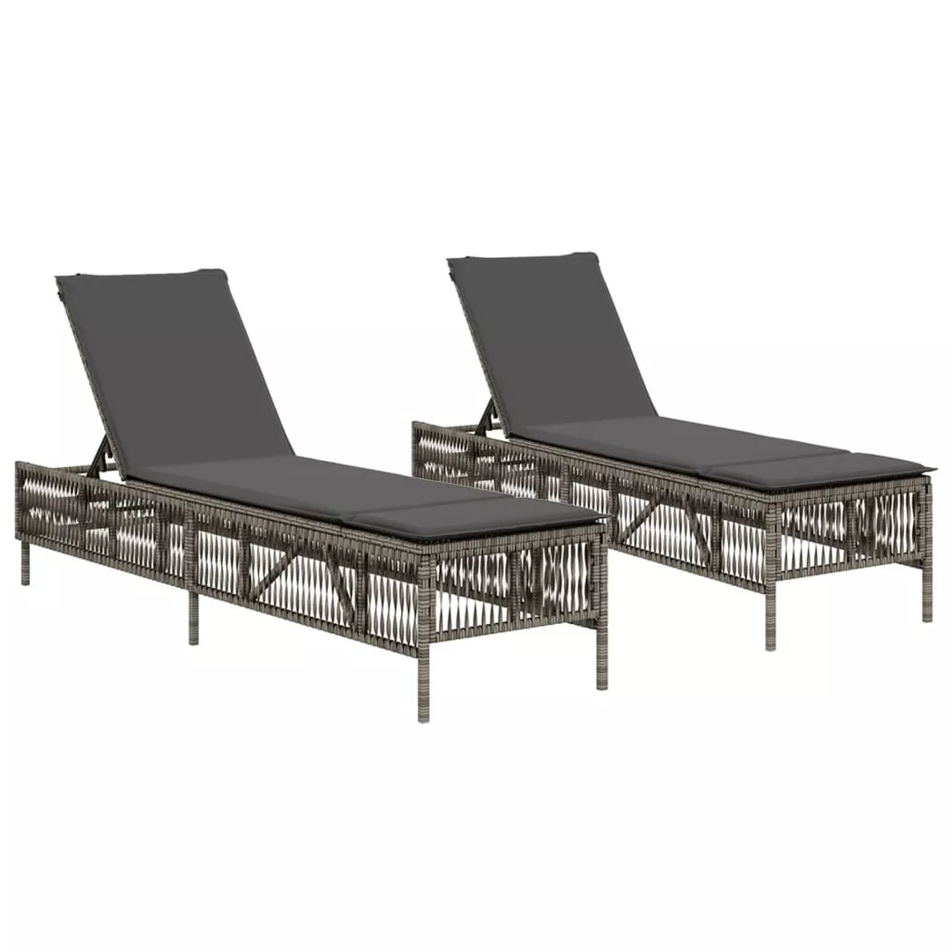 VidaXL - Sonnenliege poly-rattan, One Size, Grau