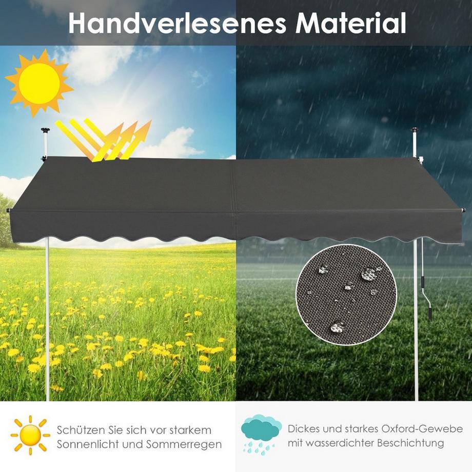 Northix Einziehbare Markise, höhenverstellbar  