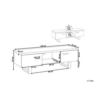 Beliani TV-Möbel aus MDF-Platte Modern TIMBER  