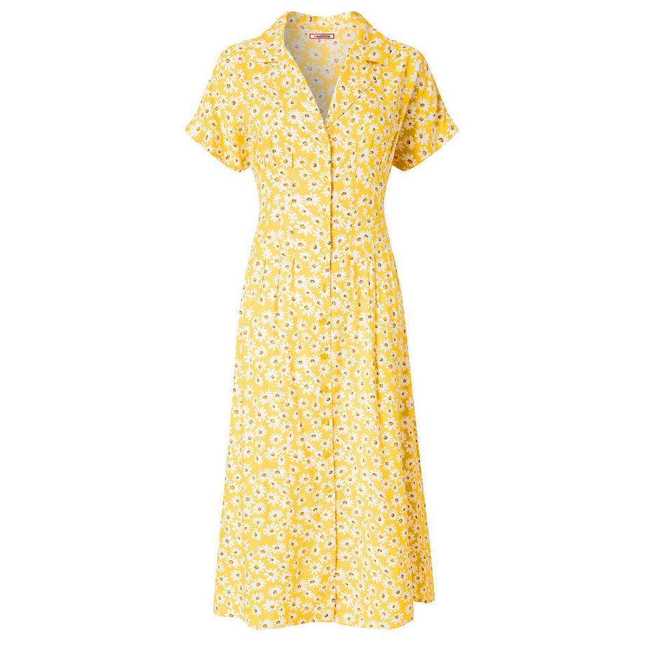 Joe Browns Midikleid mit Gänseblümchenmuster und Knopfleiste  