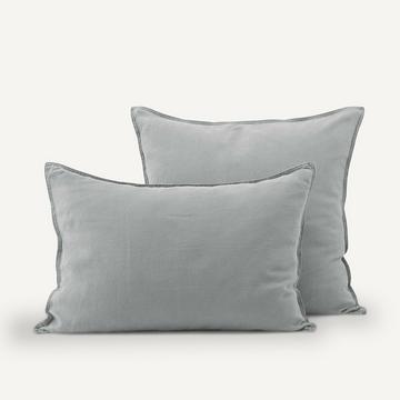 Taie d'oreiller chanvre lavé