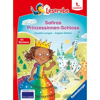 Safiras Prinzessinnen-Schloss - lesen lernen mit dem Leserabe - Erstlesebuch - Kinderbuch ab 6 Jahren - Lesen lernen 1. Klasse Jungen und Mädchen (Leserabe 1. Klasse) Langen, Annette; Glökler, Angela (Illustrationen) Gebundene Ausgabe 