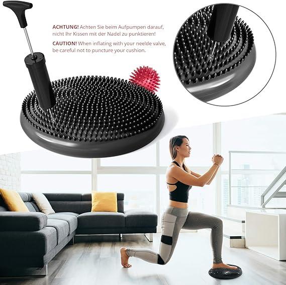 Bemaxx  Bemaxx Fitness Balance Sitzkissen, 6er-Satz Schwarz 