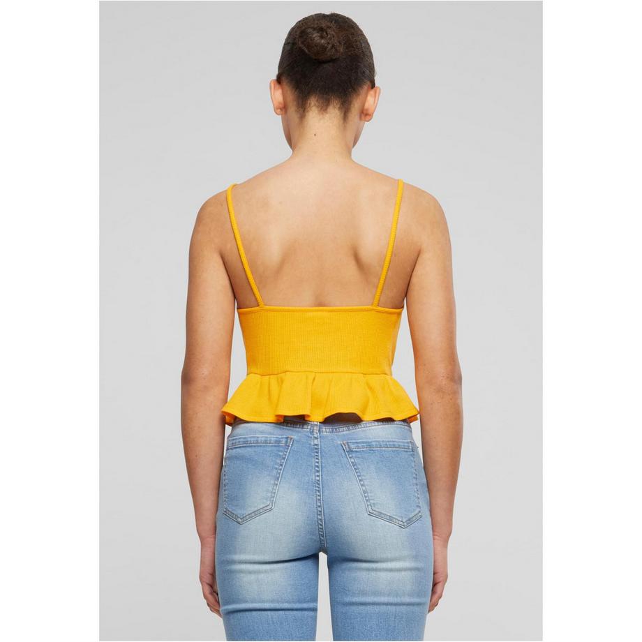 URBAN CLASSICS Waffel Piqué Rüschen Tanktop  