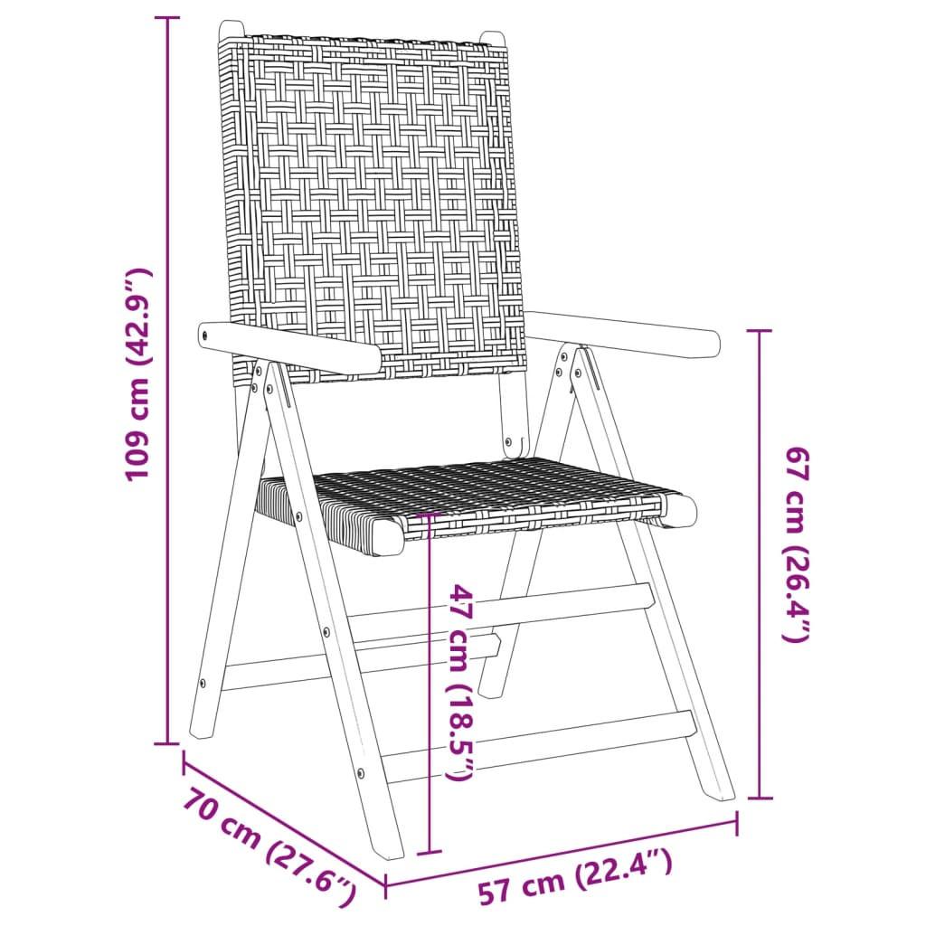 VidaXL Chaise de jardin bois  