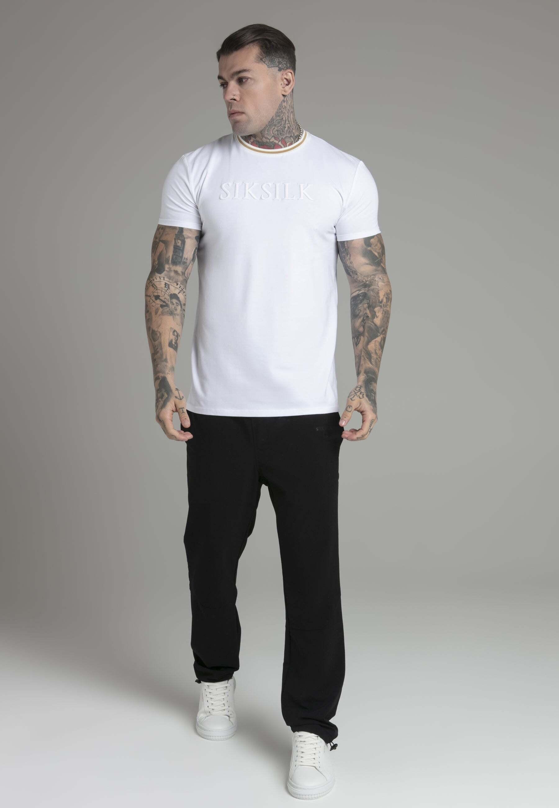 Sik Silk  T-shirt Logo T-Shirt in White 