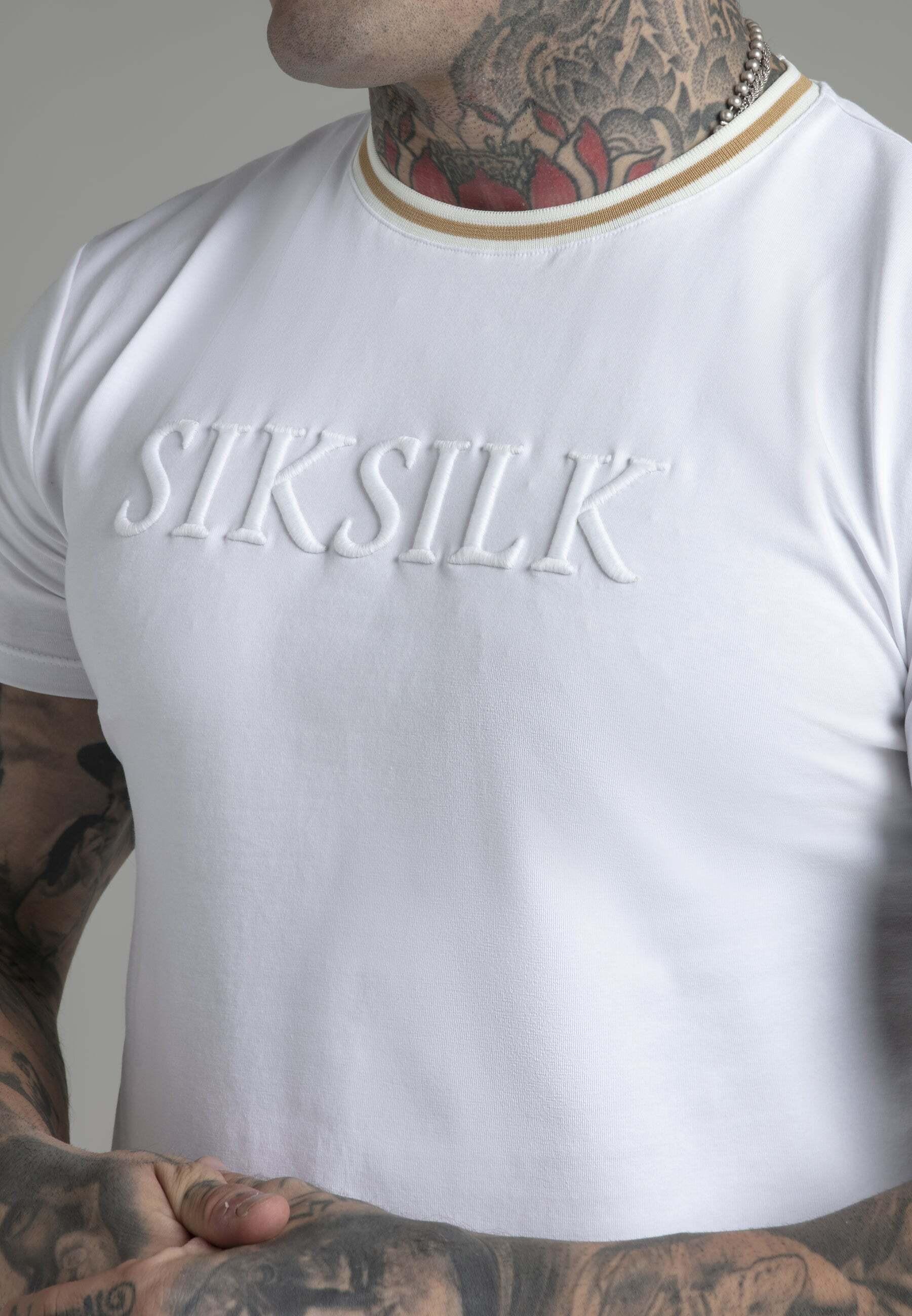 Sik Silk  T-Shirt Logo T-Shirt in White 