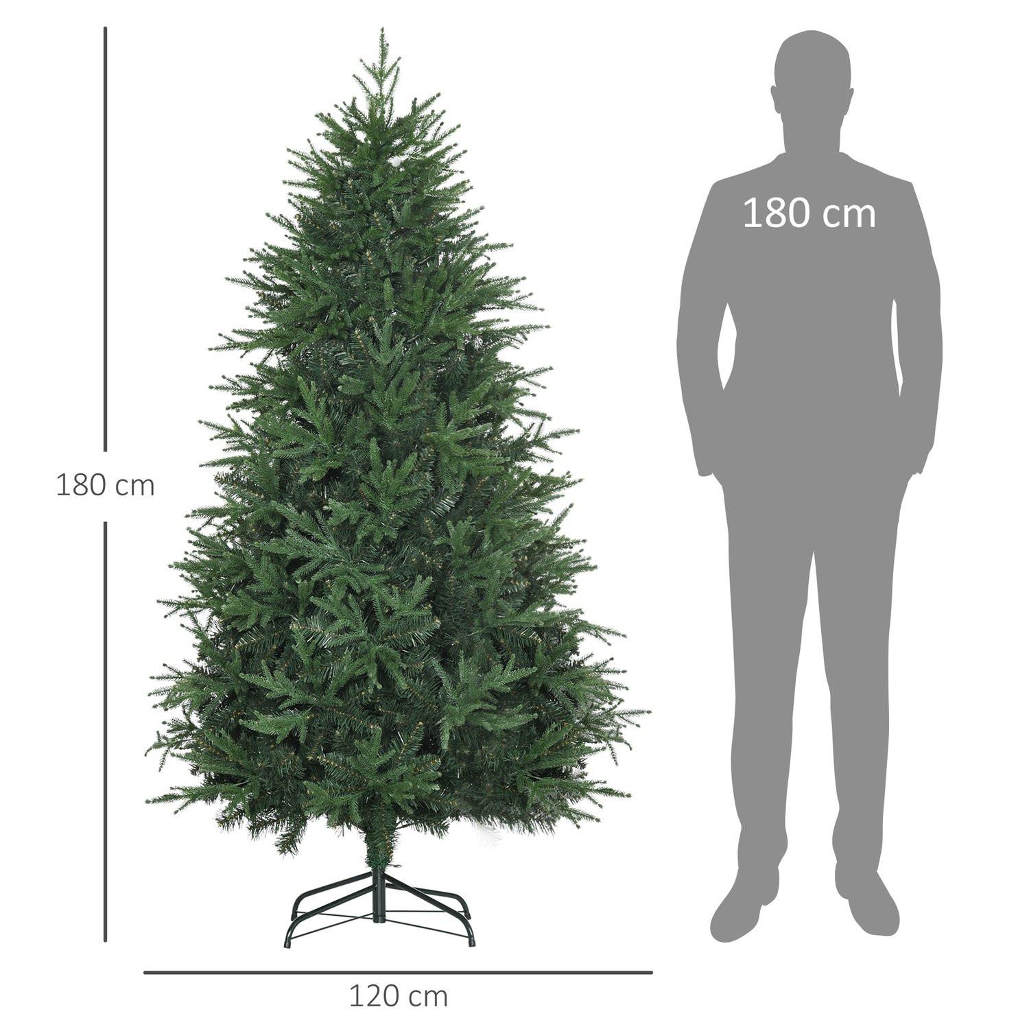 Northio 180 Cm Weihnachtsbaum Künstlich Naturgetreu Dichte Zweige Kunsttanne Tannenbaum Mit 4030 Astspitzen Realistisches Aussehen Grün  