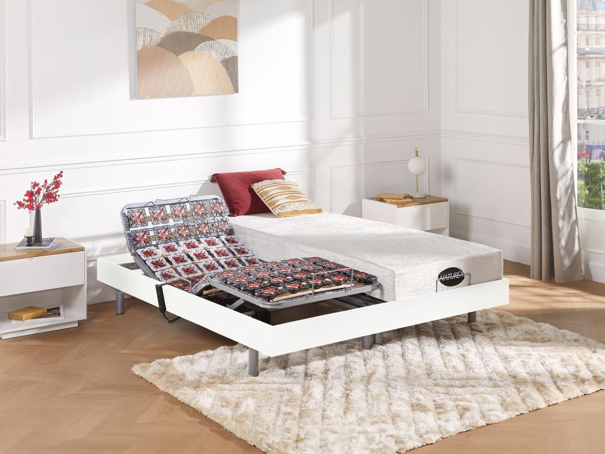 NATUREA Set da relax con sospensioni memory foam e bambà¹ LYSIS III di NATUREA Motori OKIN 2 Bianco  