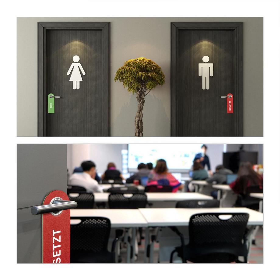 B2X  Türschild Besetzt Frei 10er Set 