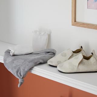 La Redoute Collections  Chaussons cuir à enfiler motif nuages 