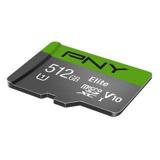 PNY  PNY micro-SDXC Elite 512GB PSDU512U1 UHS-I U1/A1(V10)& SD adapter 
