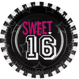 BOLAND Rund PartyTeller, Papier, 16. Geburtstag  