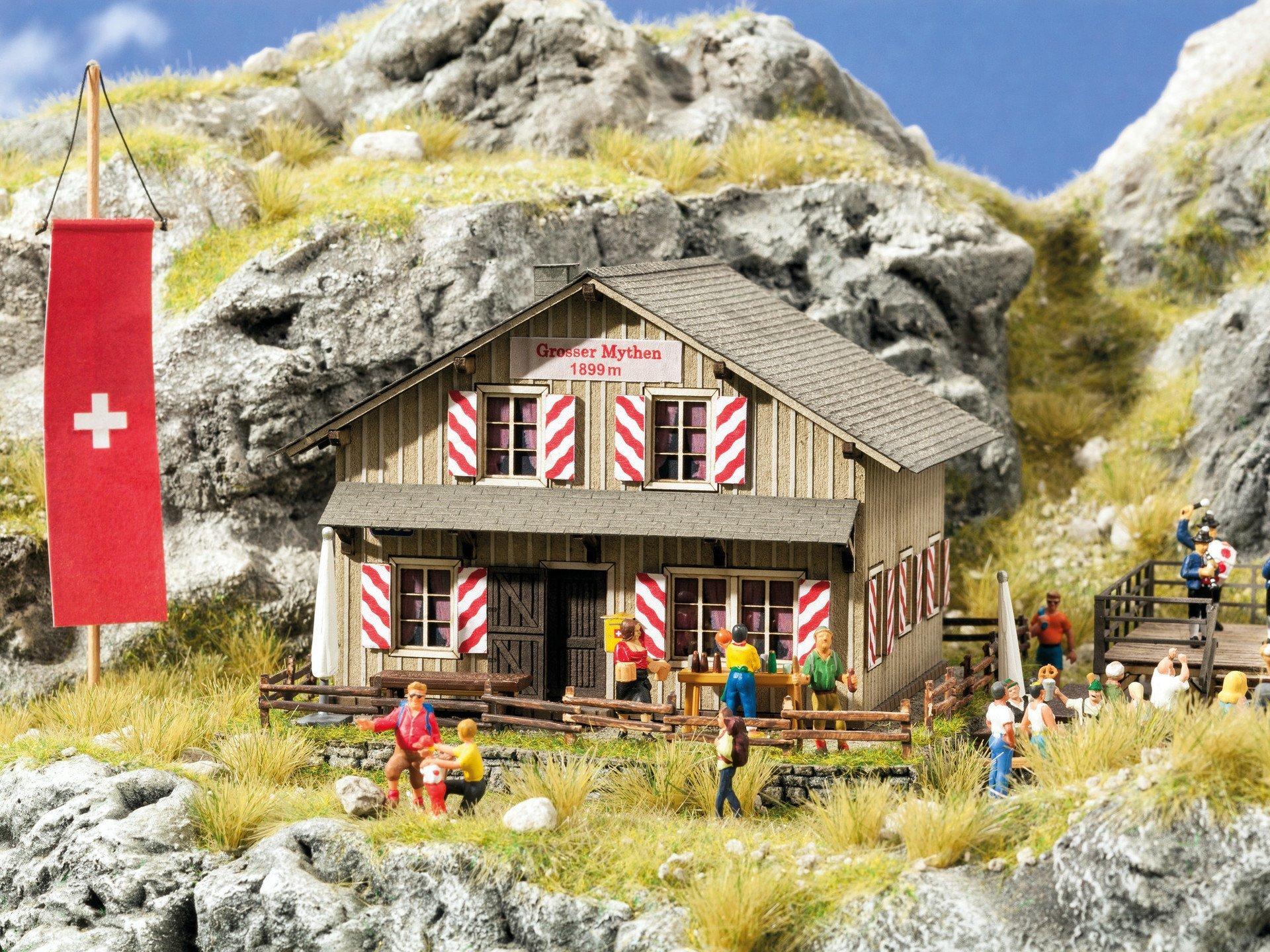 NOCH  NOCH Mountain Restaurant “Grosser Mythen” pièce pour modèle à l'échelle et accessoires Construction 