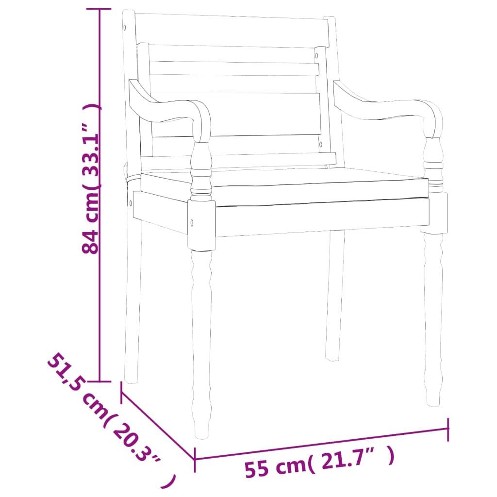 VidaXL Ensemble de salle à manger de jardin teck  