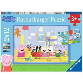 Ravensburger  Ravensburger Kinderpuzzel 2 x 12 stukjes De avonturen van Peppa Pig 