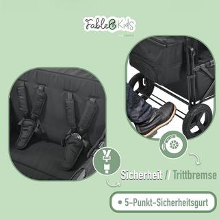 FableKids  LEO X4Plus Chariot à Main avec Toit Pliant Pour le Transport 