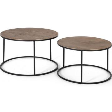 Table basse cuivre antique 81 (lot de 2)