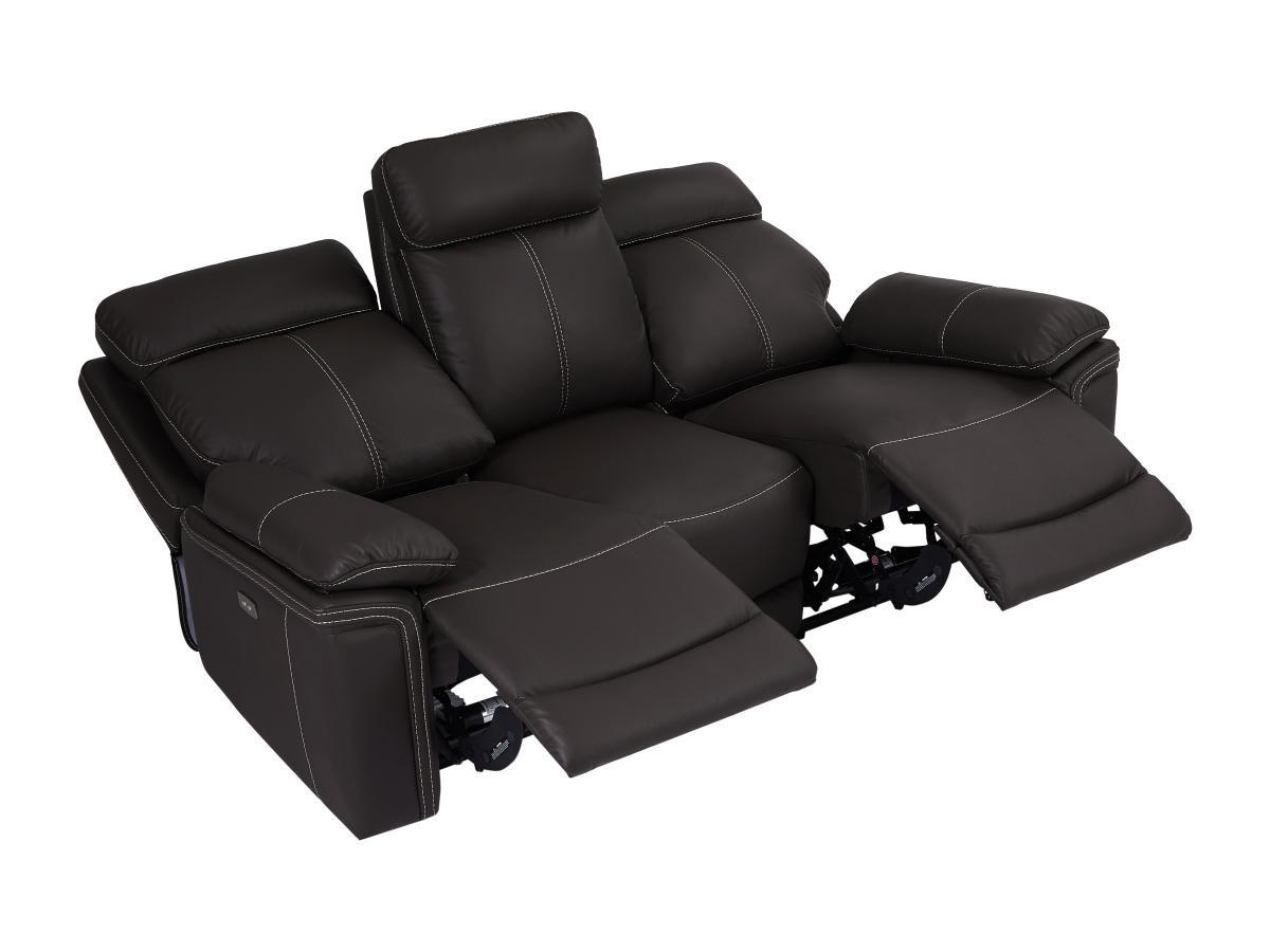 Vente-unique Relaxsofa elektrisch 3Sitzer Leder ISIRIS  