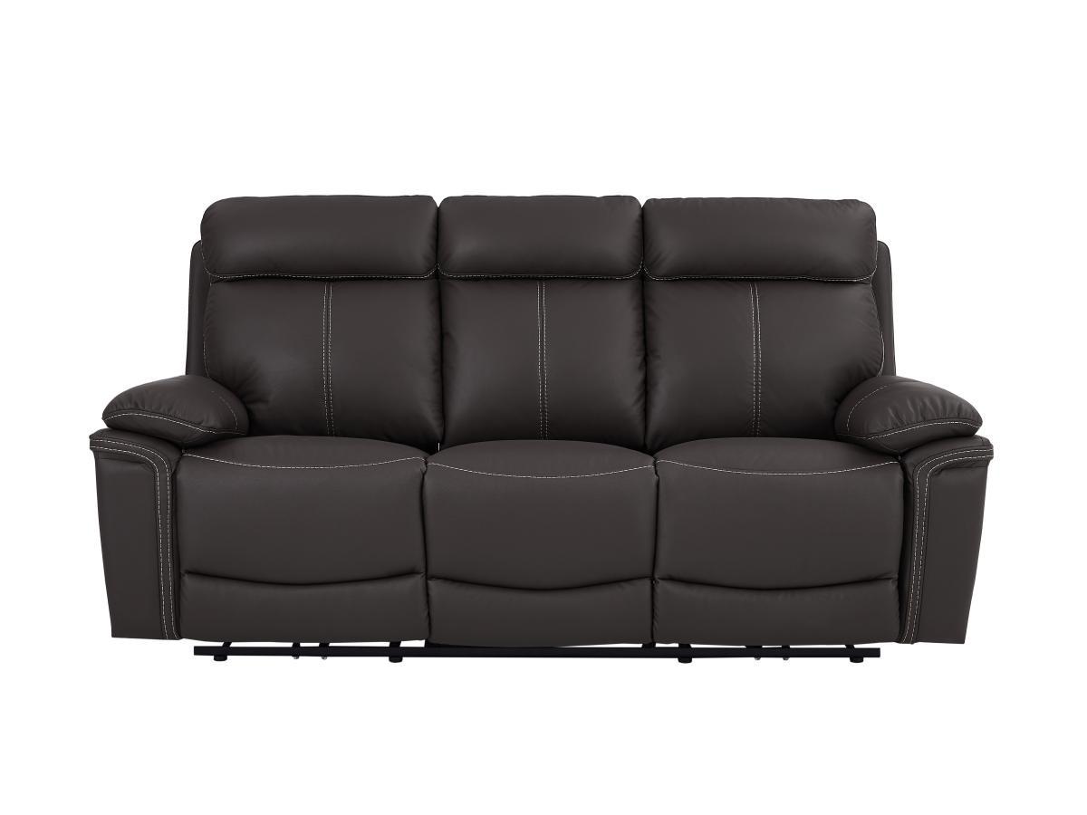 Vente-unique Relaxsofa elektrisch 3Sitzer Leder ISIRIS  