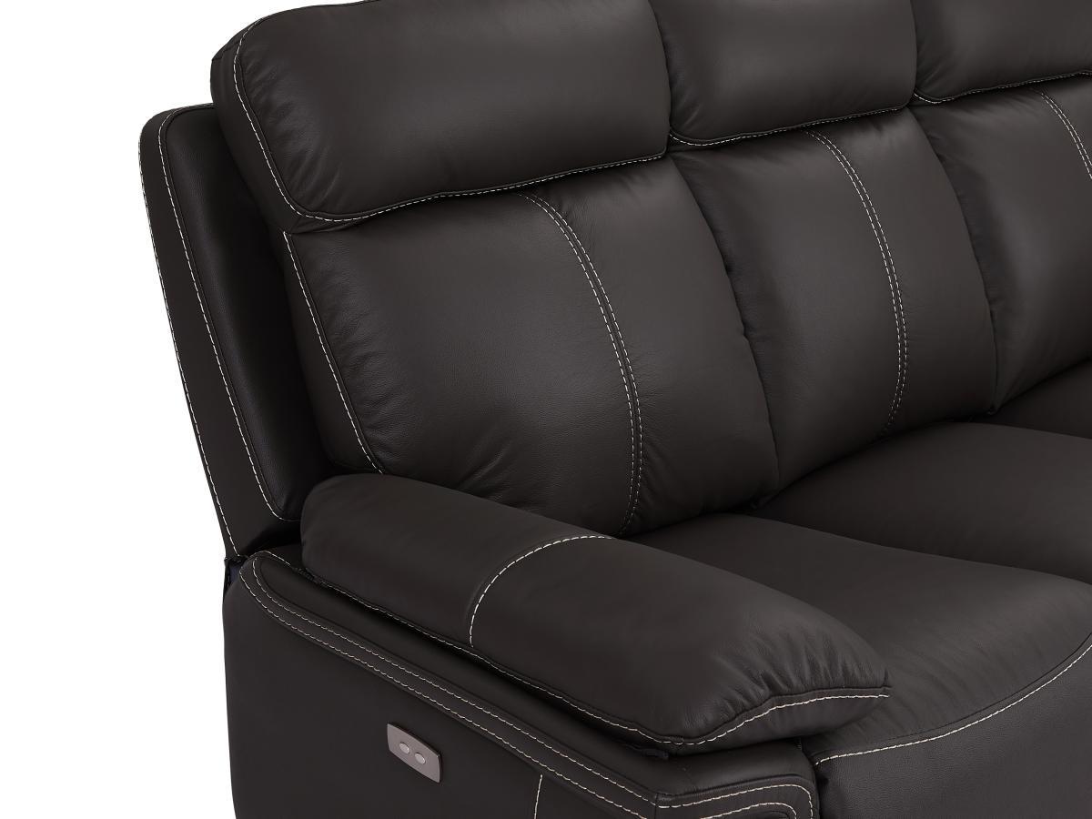 Vente-unique Relaxsofa elektrisch 3Sitzer Leder ISIRIS  