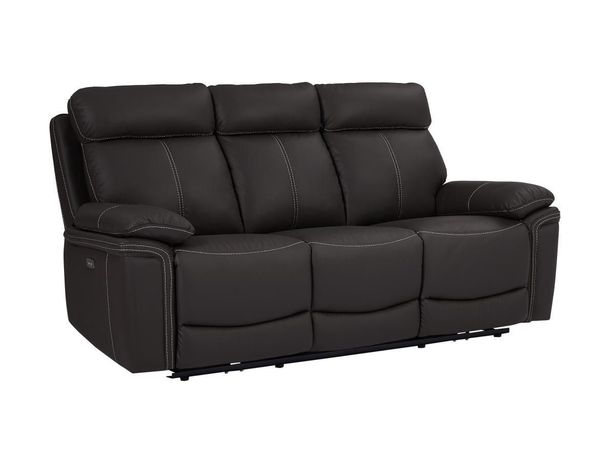 Vente-unique Relaxsofa elektrisch 3Sitzer Leder ISIRIS  