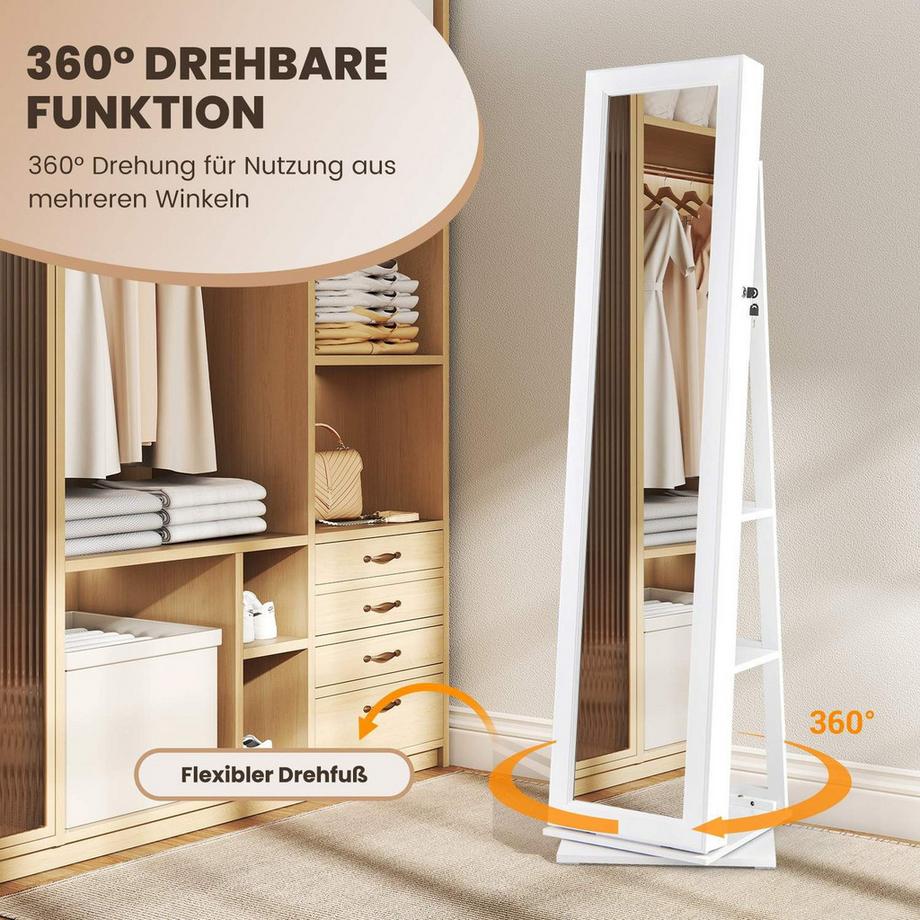 Northix 360° drehbarer Schmuckschrank  