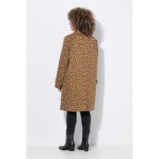 Ulla Popken Cappotto funzionale fantasia leopardata idrorepellente  
