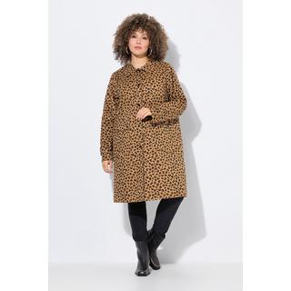 Ulla Popken Cappotto funzionale fantasia leopardata idrorepellente  