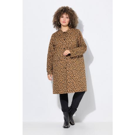 Ulla Popken Cappotto funzionale fantasia leopardata idrorepellente  