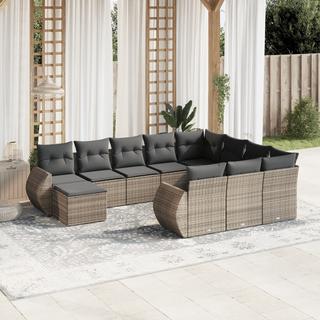 VidaXL set divano da giardino Polirattan  