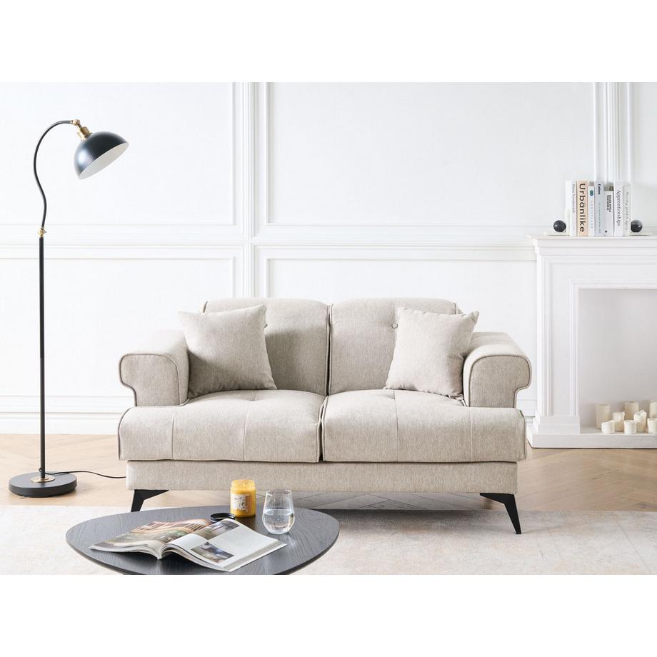 Beliani 2 Sitzer Sofa aus Stoff Minimalistisch SKIVE  