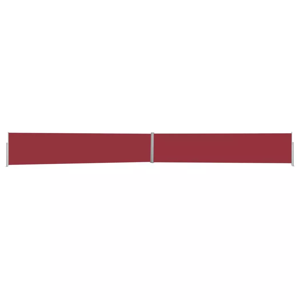 vidaXL Ausziehbare Seitenmarkise 140x1200 cm Rot