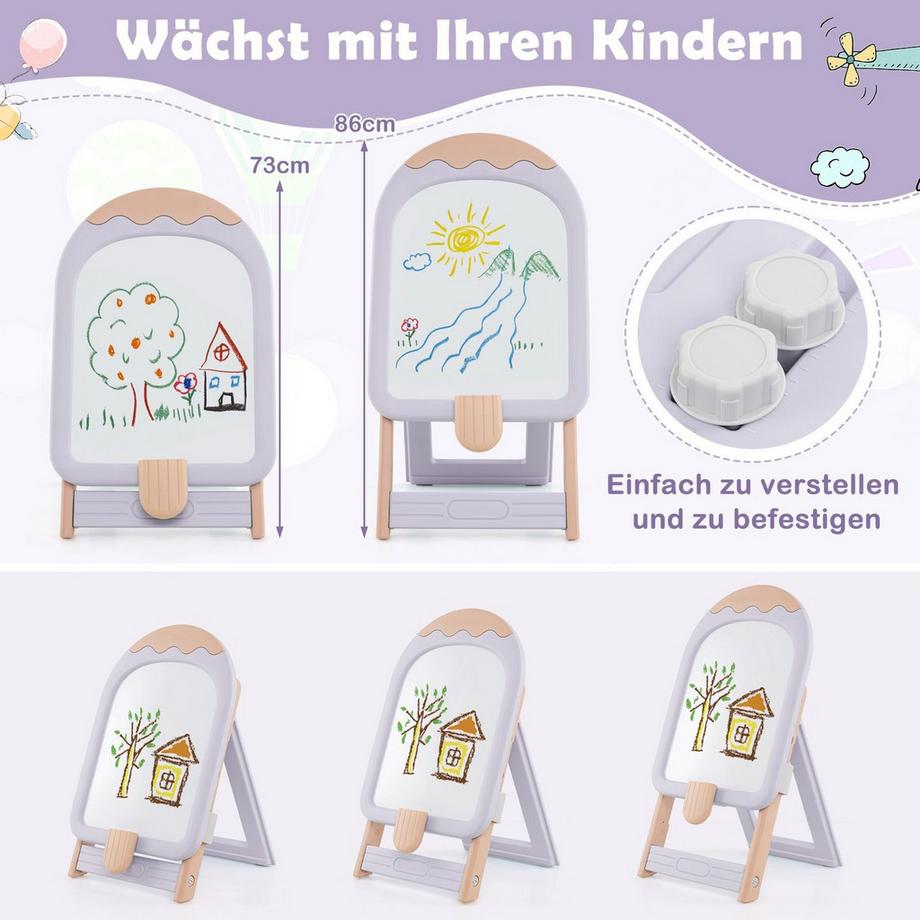 Northix  Chevalet pour enfants avec chaise et rangement 