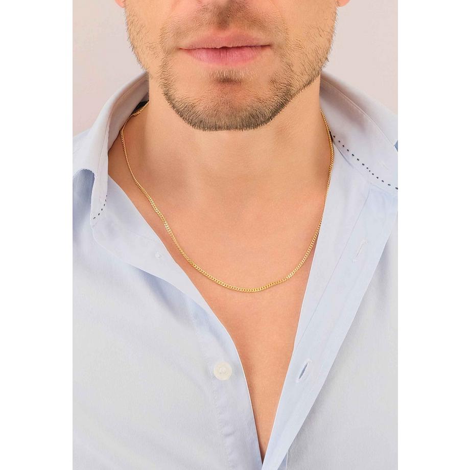 MUAU Schmuck  Collier gourmette or jaune 750, 2.4mm, 55cm 